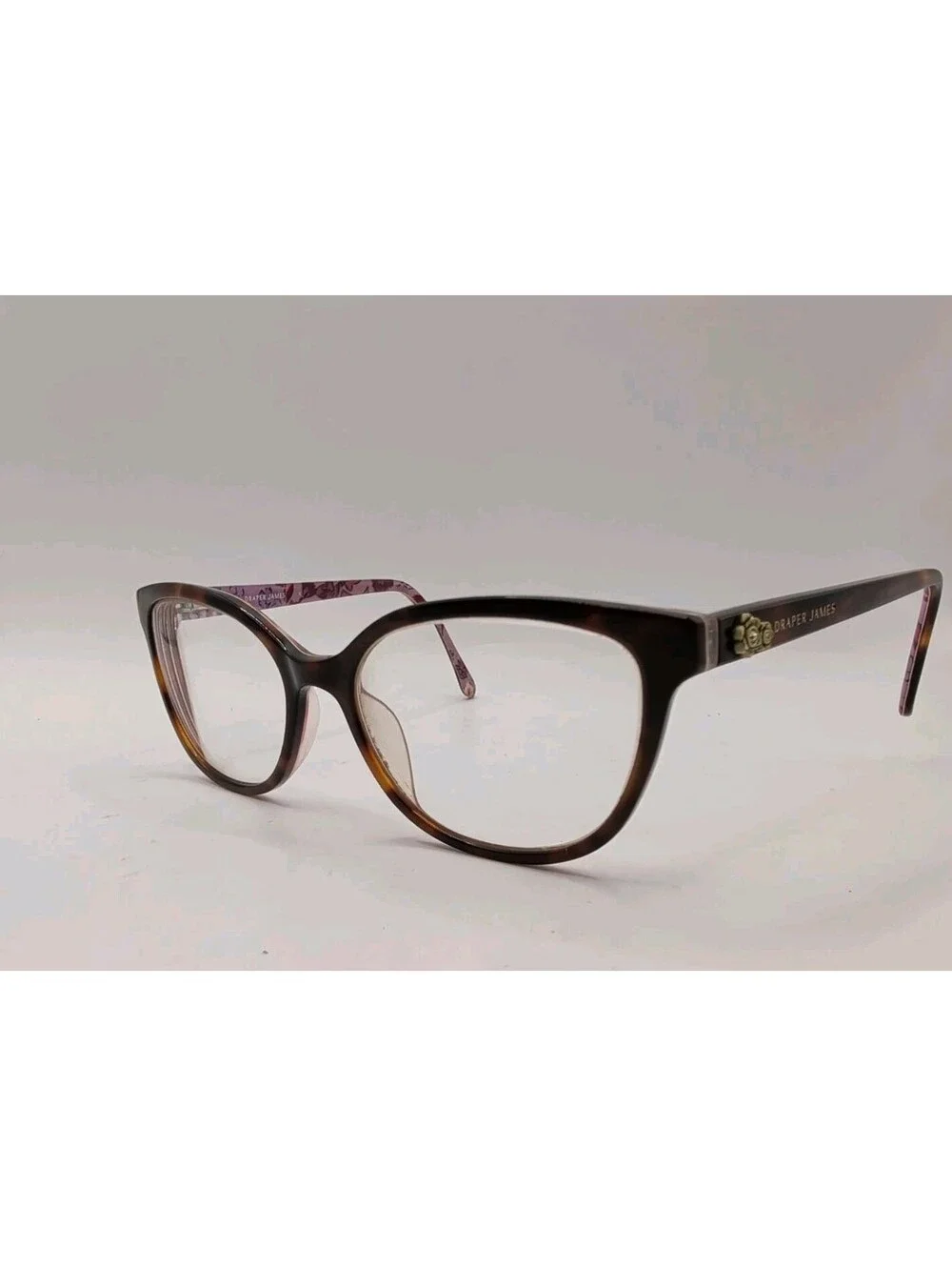 Draper James DJ5025 Eyeglasses Frames Women 54-17-140 Purple Tortoise Cat Eye